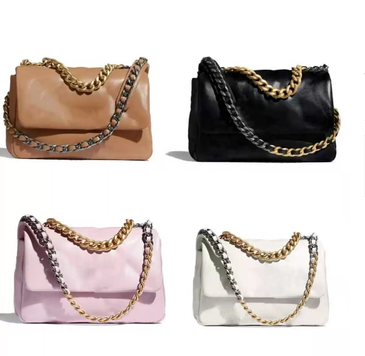 

19 Handbag Designer Flap bag Quilted Top Handle Bags Genuine Leather Luxuries Shoulder Soft Pillow Texture Gold Chain Women Crossbody Top Quality, Customize