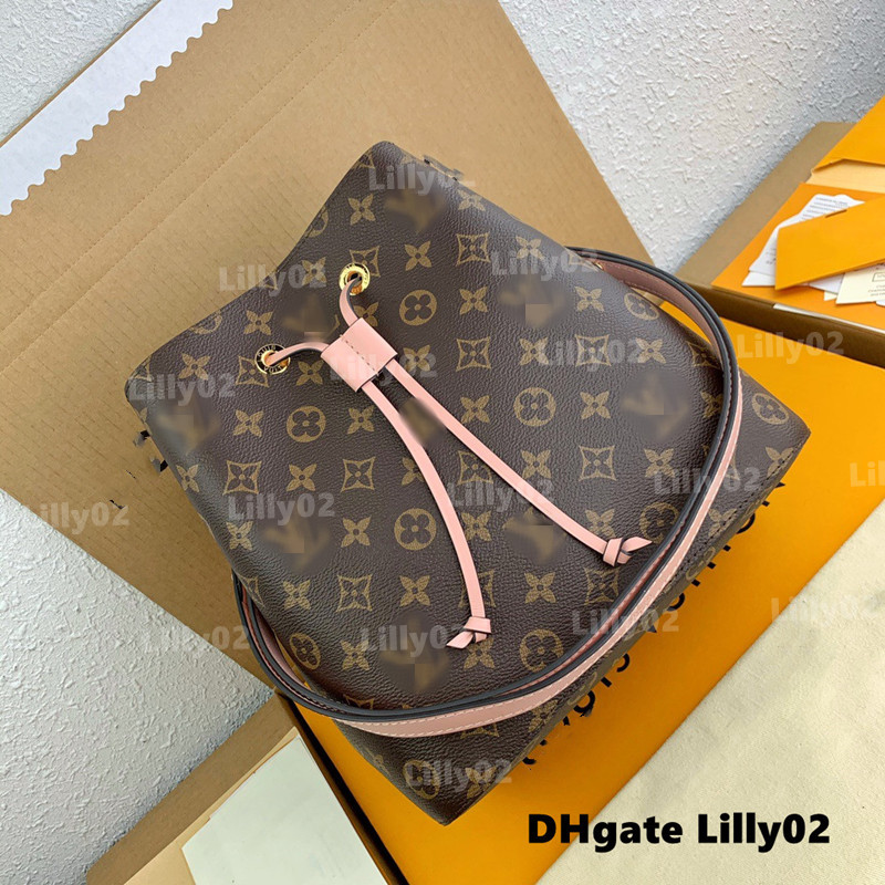 

luxurys designers NEONOE Bucket bag Fashion Women's Bags Purses Women Tote Brand Letter Leather Shoulder crossbody bag GGs Louiseity 1 Viutonity LVS YSLitys, Pink