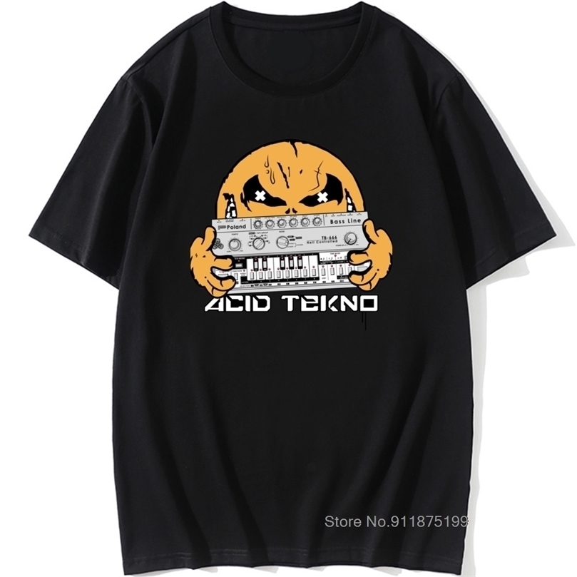 

Hacker Men Tees acid tekno Retro T Shirts All Cotton Ramen Sleeve Graphic Tee Shirts O'Neck Male Clothes 220507, White