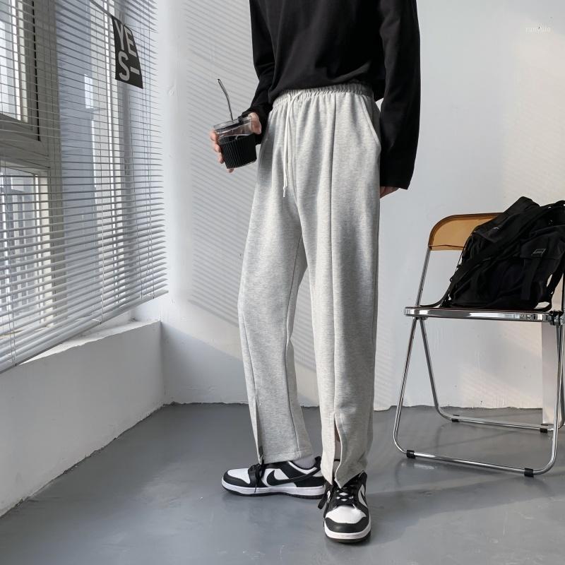 

Men's Pants Spring Summer Sweatpants Fashion Black Gray Casual Men Streetwear Korean Loose Straight Wide Leg Mens Joggers