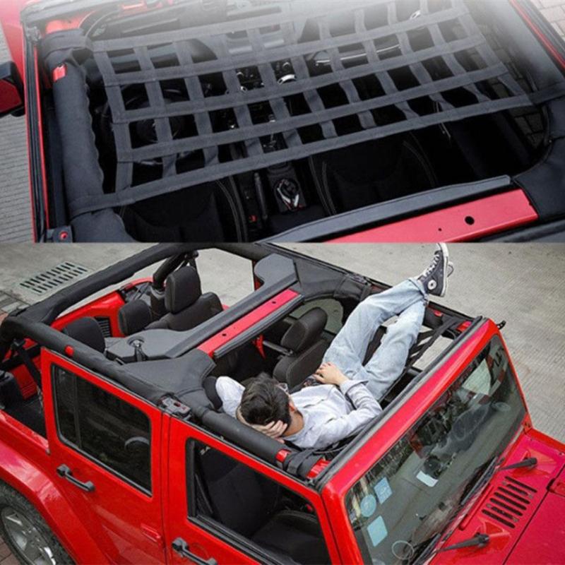 

Car Organizer Luggage Net High Strength Roof Hammock Mesh Cargo Multifunctional Accessories Storage Practical Belt NetCar
