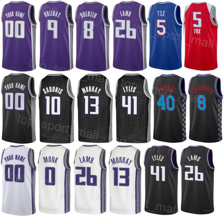 

Screen Print Earned Men Youth Basketball City Keegan Murray Jersey 13 Harrison Barnes 40 DeAaron Fox 5 Davion Mitchell 15 Richaun Holmes 22 Chimezie Metu 7 Team, Blue