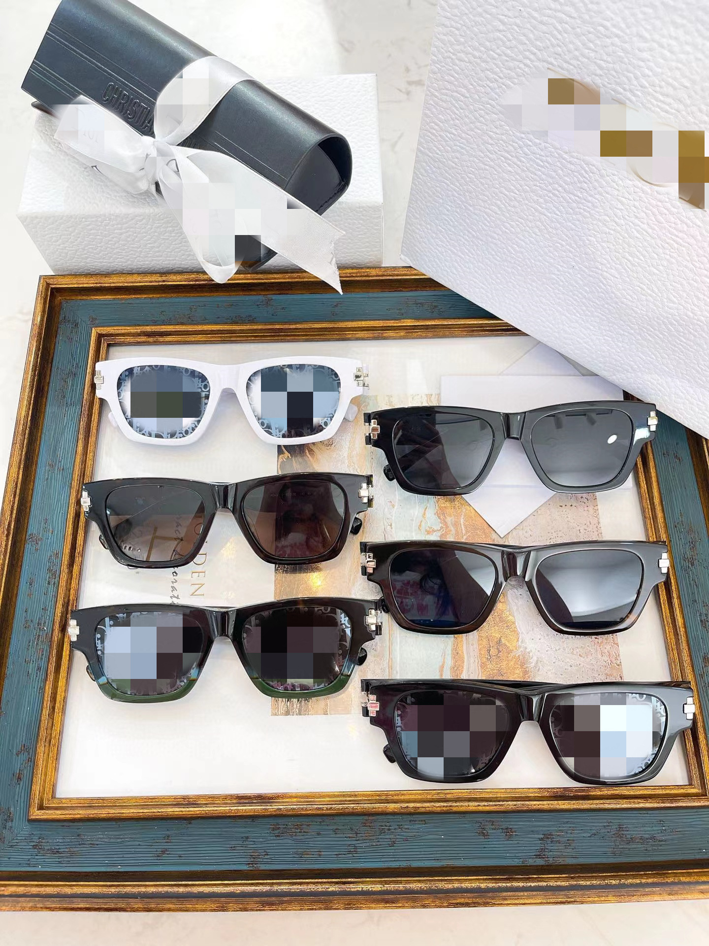 Nouvelles lunettes de soleil de créateurs Drunes de soleil D-Home Plate Noir S2U Fashion en ligne Red Même hommes et femmes peuvent être équipées