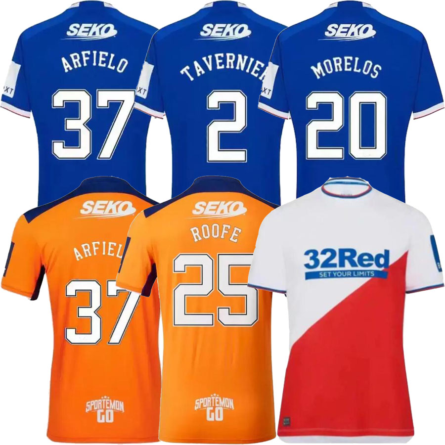 

22 23 Rangers Glasgow soccer jersey 2022 2023 football shirt ROOFE KAMARA TILLMAN MORELSI MORELOS KENT WRIGHT ARFIELD COLAK men and kids kit S XXL, 3rd