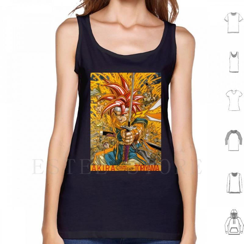 

Men' Tank Tops Chrono Trigger Magazine Illustration Vest Rpg Jrpg Final Fantasy Squaresoft Pixel Art, White;black