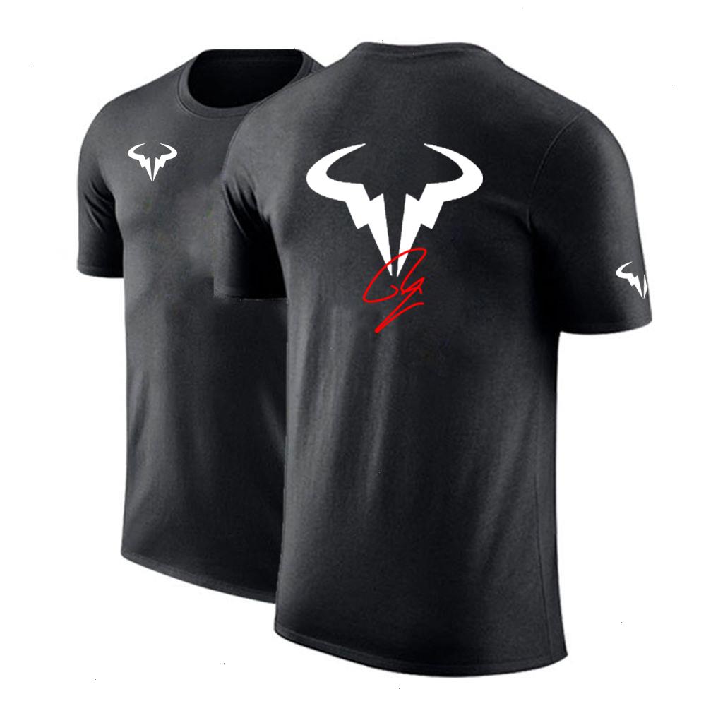 

Rafael Nadal Mens Tennis Player Comfortable Tees Round Neck Solid Color Short Sleeves Cotton Fashion Print Casual Tops