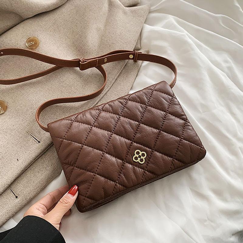 

Evening Bags Solid Color Small PU Leather Shoulder Crossbody For Women 2022 Women's Designer Flap Handbag Purse Female Travel Simple Bag, Black