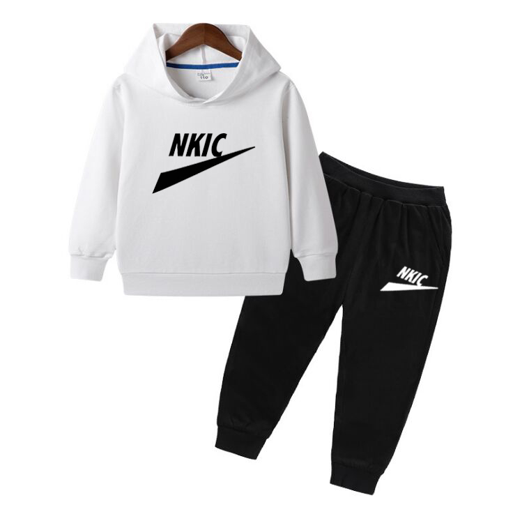 New Arrival Autumn Children Sets Suit Boys Girls Cotton Clothes Long Sleeve Brand LOGO jacket Sweatshirts Pants 2pcs/Sets Tracksuit-image-759414485