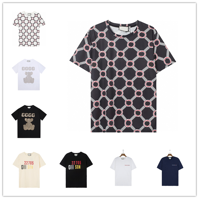 

Men's T-Shirts Letter Print T Shirts Black Fashion Designer Summer High Quality 100%COTTON Top Short Sleeve Size S-2XL#42, 21