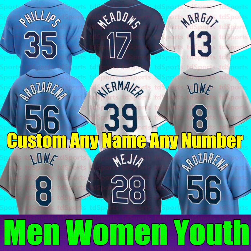 

New 39 Kevin Kiermaier Jersey 12 Wade Boggs 17 Austin Meadows 5 Wander Franco Tampa Bay Randy Arozarena Rays Charlie Morton Joey Wendle Tyler Glasnow baseball jerseys, Women