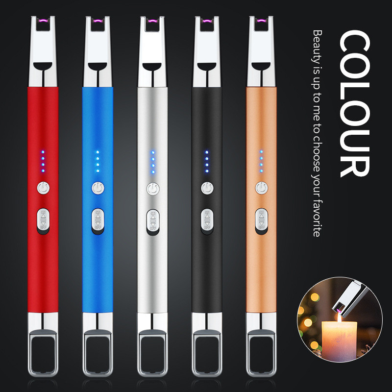 

2022 NEW Aromatherapy Candle Gas Stove Pulse Lighter USB Charging Kitchen Torch Metal Windproof Lighter Cigarette Lighters