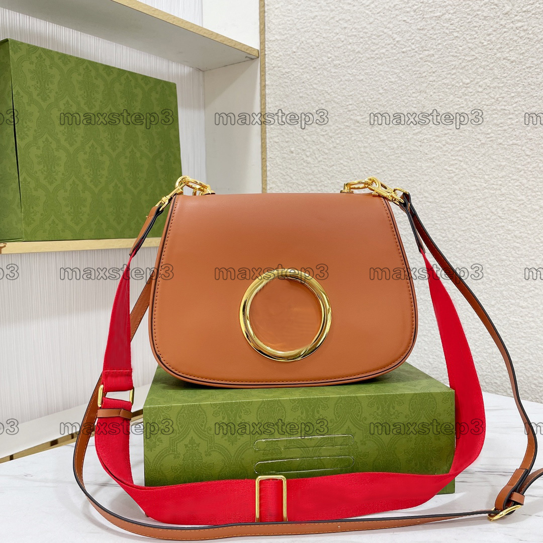 

2022 Blondie Medium Interlocking Shoulder Bags Womens Designer Luxury Handbag CrossBody With Green Red Web Strap