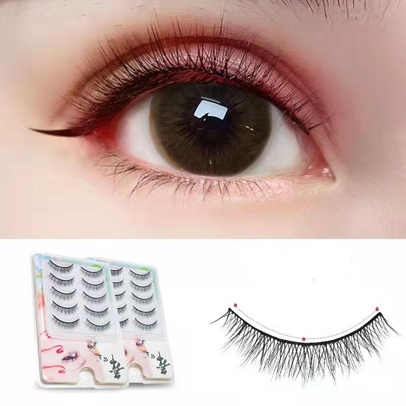

False Eyelashes 5Pairs/Set Faux 3D Mink Hair Natural Handmade Lash 100% Cruelty-free Lashes Eyelash Extension Makeup