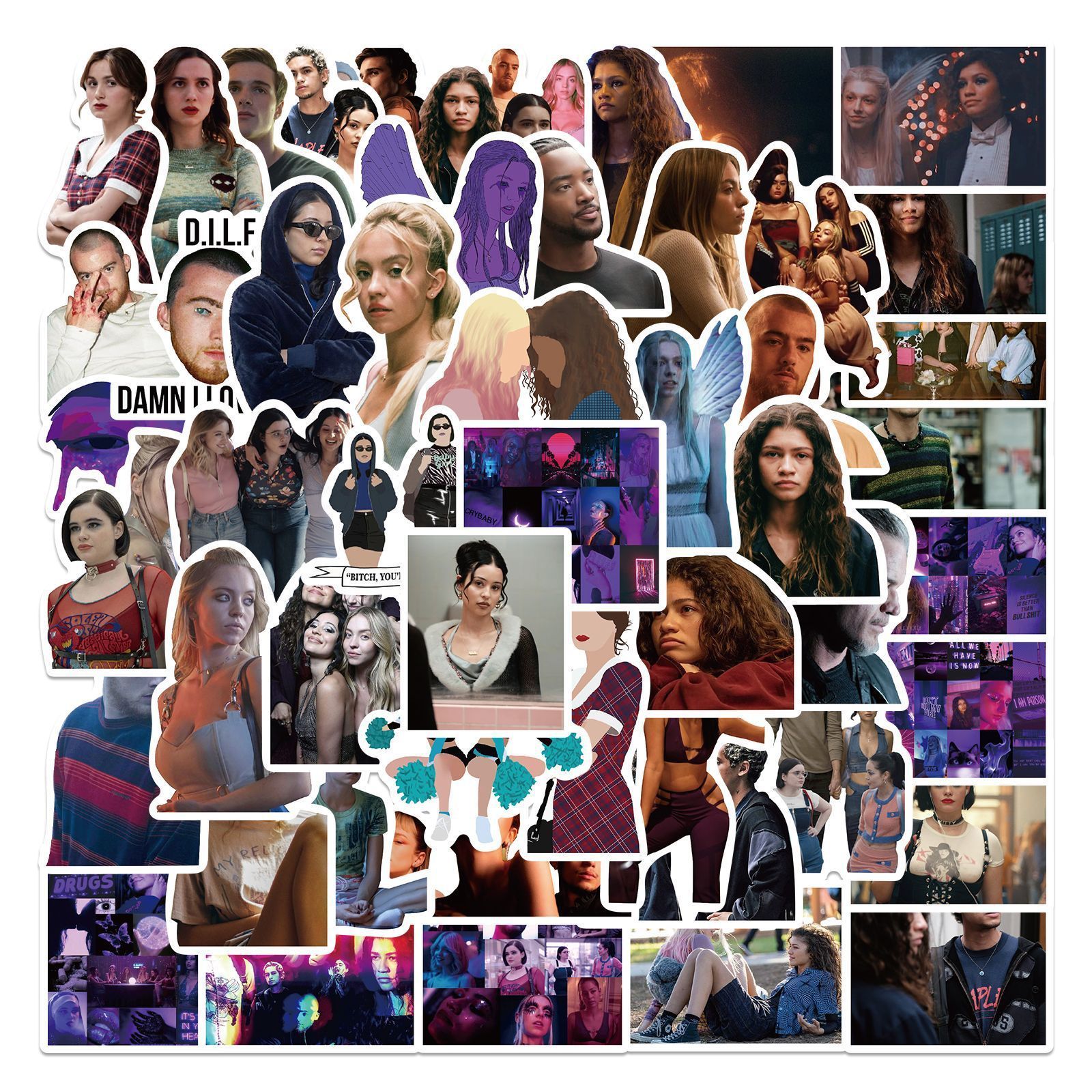 

New Sexy 50Pcs Hot Excited American Drama Graffiti Sticker Wall Sticker Laptop Suitcase Skateboard Motorcycle DIY Classic Kid Toy Decal