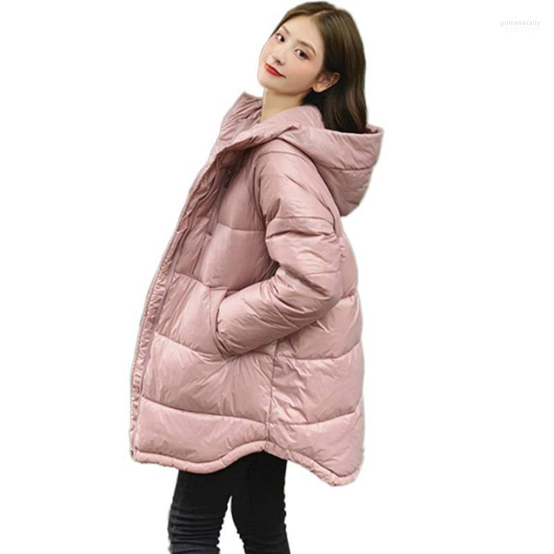 

Women' Down & Parkas EASTOKES 2022 Long Winter Jacket Lady Slim Parka Female Coat Women Thicken Hooded Cotton Outfits Guin22, Black