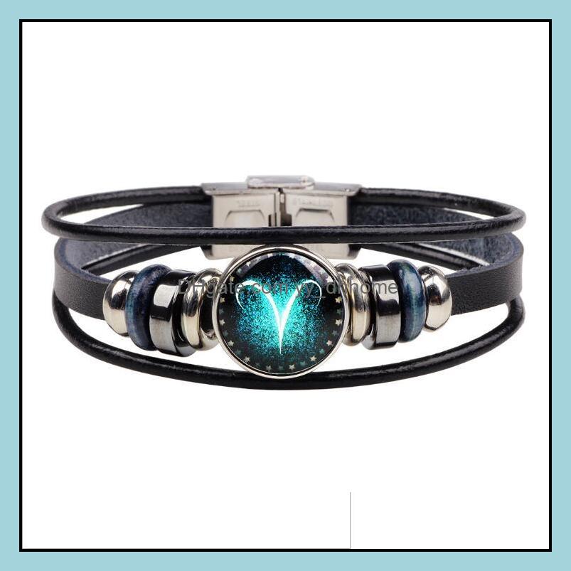 

Charm Bracelets Jewelry Men Leather Handmade Wrap Wristbands Bangles For Fashion Jewerly Wholesale 0776Wh Drop Delivery 2021 Mlia1