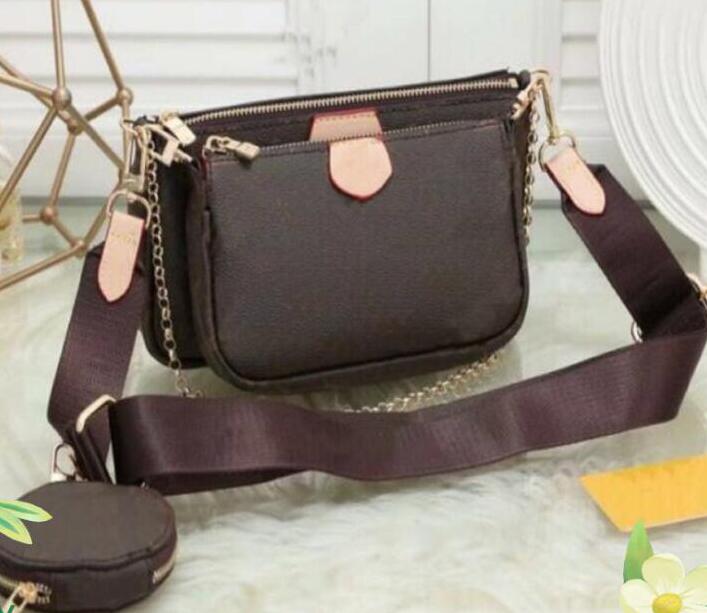 3 pcs set sacs préférés accessoires multi-pochette femmes sacs à bandoulière sacs messager sacs à main fleurs designers épaule dame en cuir sac V
