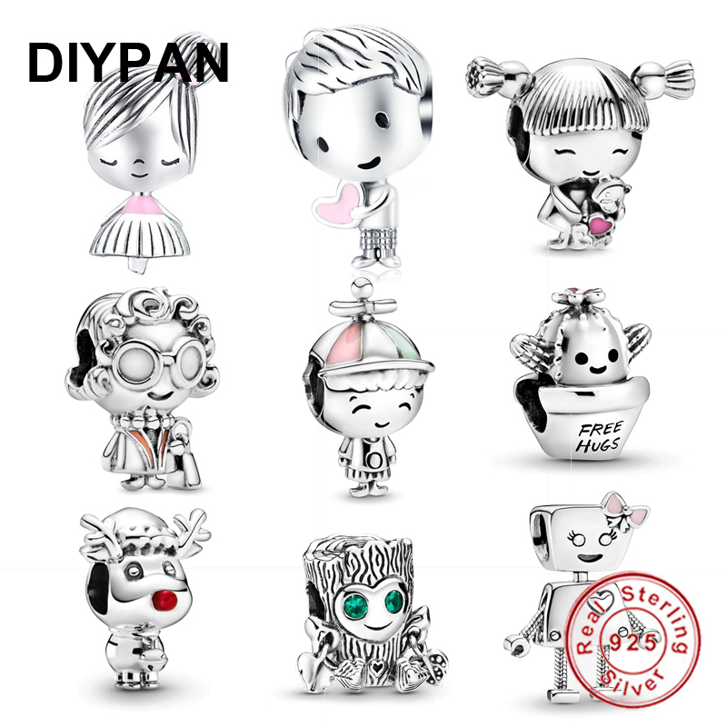 

Original fit Pandora Charms Bracelet 925 Sterling Silver Baby Boy or Girl Pendant Dangle Charm Bead DIY Jewelry Berloque