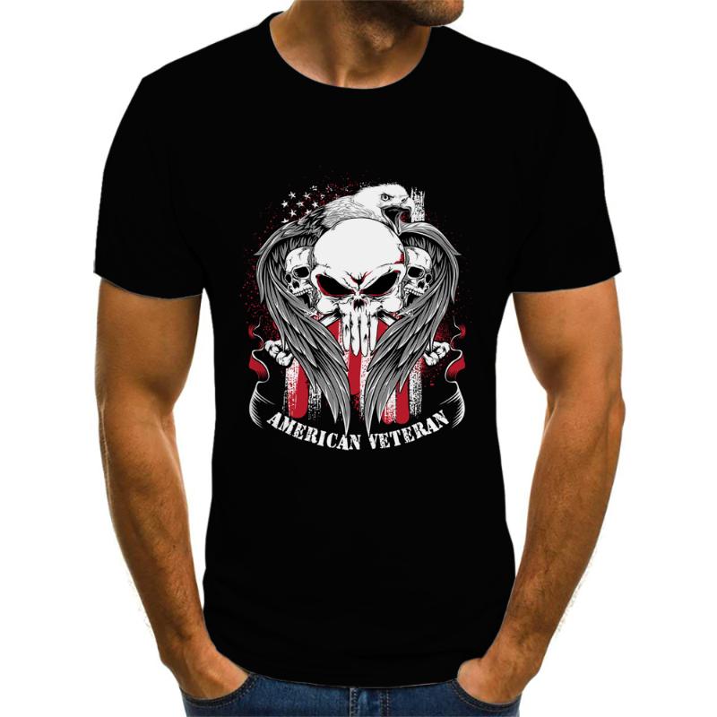 

Men's T-Shirts Men's 2022 Summer Short Sleeves Casual Punk SkullMen's, Tsdz-0041