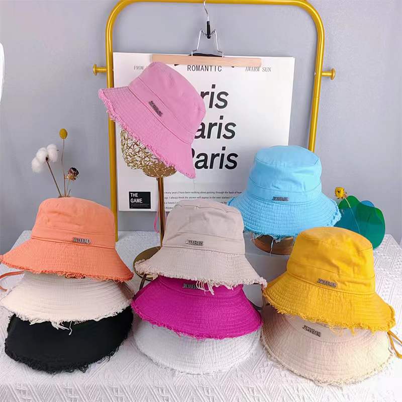 

Woman Wide Brim Hats Summer Le Bob Artichaut Bucket Hat Sun Cap drawstring design Adjustable size Head circumference Standard 57cm 9 Colors Top Quality, Yellow