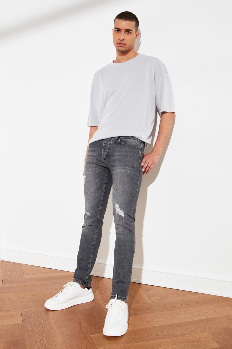 

Men's Jeans Trendyol Male Skinny Fit TMNSS21JE0126, Anthracite