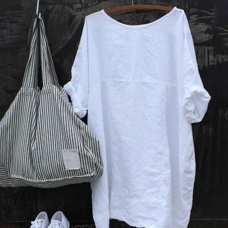 

Party Dresses Women Summer Roll Up Cuff Half Sleeve Mini T-Shirt Dress Scoop Neck Simple Solid Color Casual Loose Pullover Tunic BlouseParty, As pic