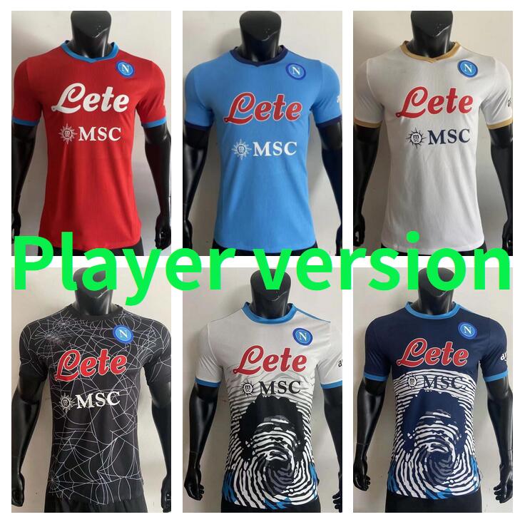

Player version Napoli Soccer Jerseys Halloween 2021 MARADONA Burlon Maglietta calciatore OSIMHEN INSIGNE 21/22 SSC Naples MAGLIA Limited Edition Football Shirt