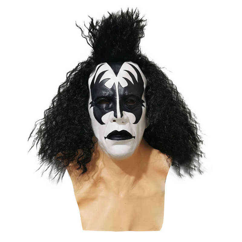 

Kiss Band Gene Simmons Punk Mask Latex Cosplay Chaim Witz Rock Bar Party Halloween Masks Costume Props L220711