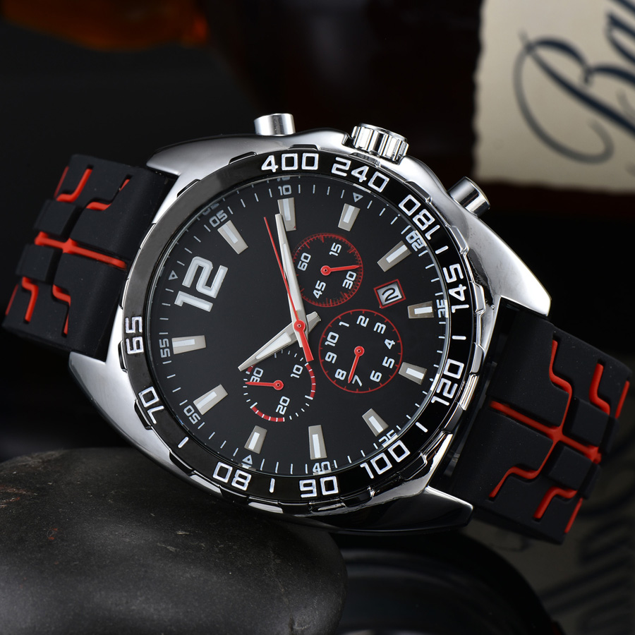 

Brand Wrist Watches Men Casual Sport Style Luxury All Dials Working Rubber Steel Band Quartz Clock TA96, Model 1