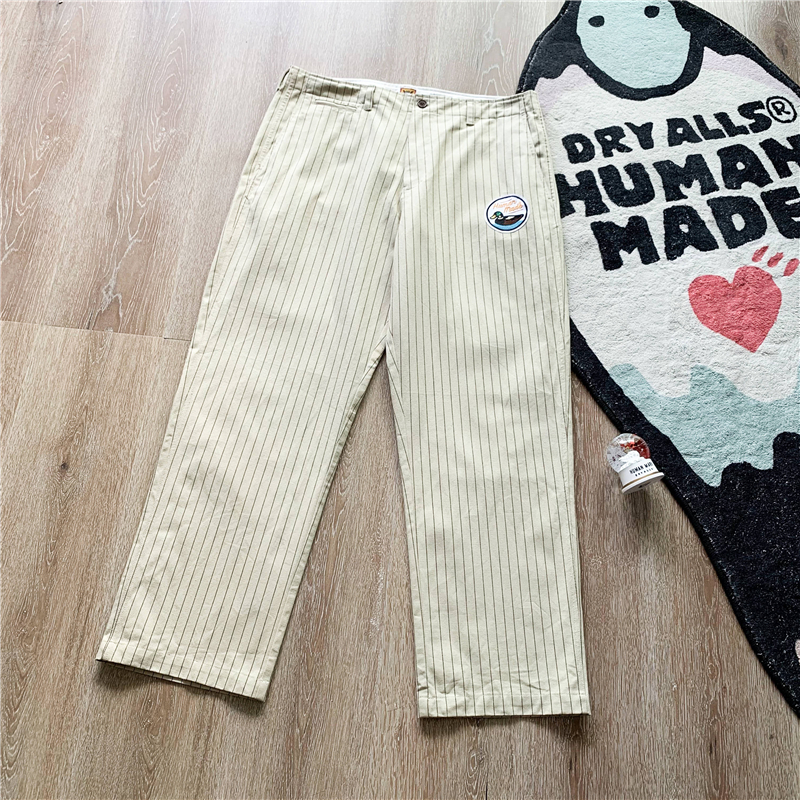 

Pants Men Women 1 Top High Street Vintage Cargo Casual Straight Stripe Trousers