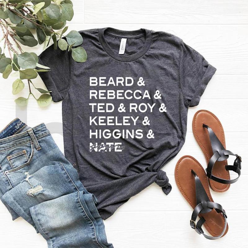 

Women' T-Shirt Ted Lasso Shirt Roy Kent Believe Nate The Great Keeley Jones Be A Goldfish Curious Quotes Saying Tees, Red