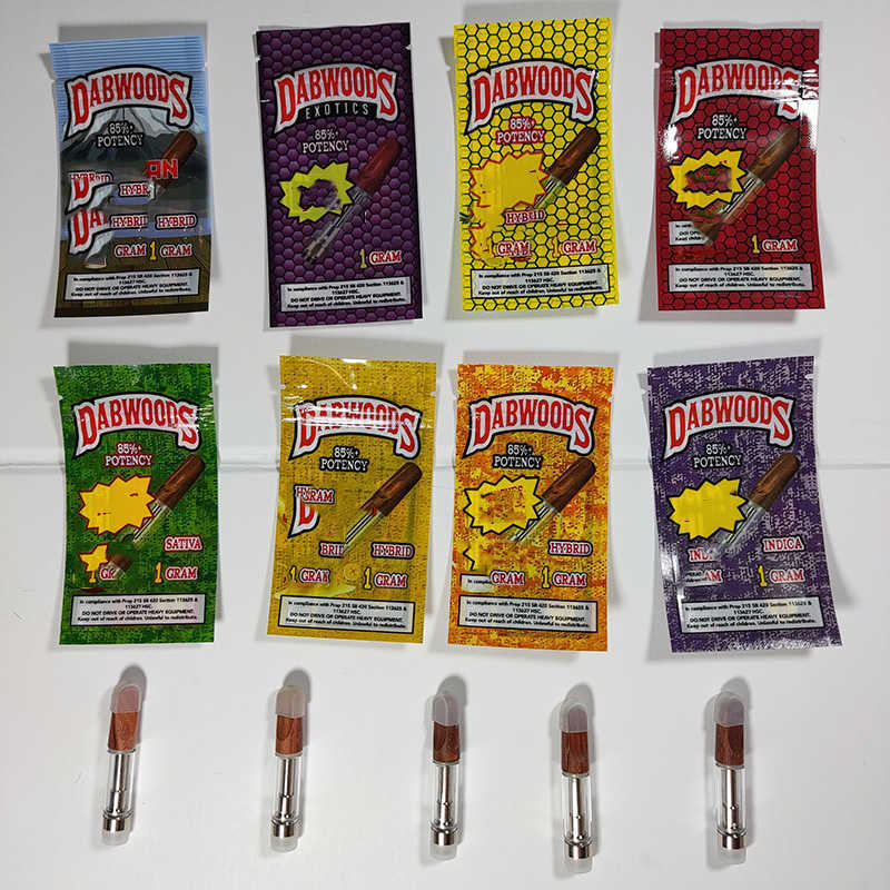 

Dabwoods Vape Cartridge Packaging Atomizers Disposable Vapes Pen Empty 510 Ceramic Cartridges E Cigarettes Starter Kits 0.8ML 1.0ML Thick Oil Vaporizer Pens
