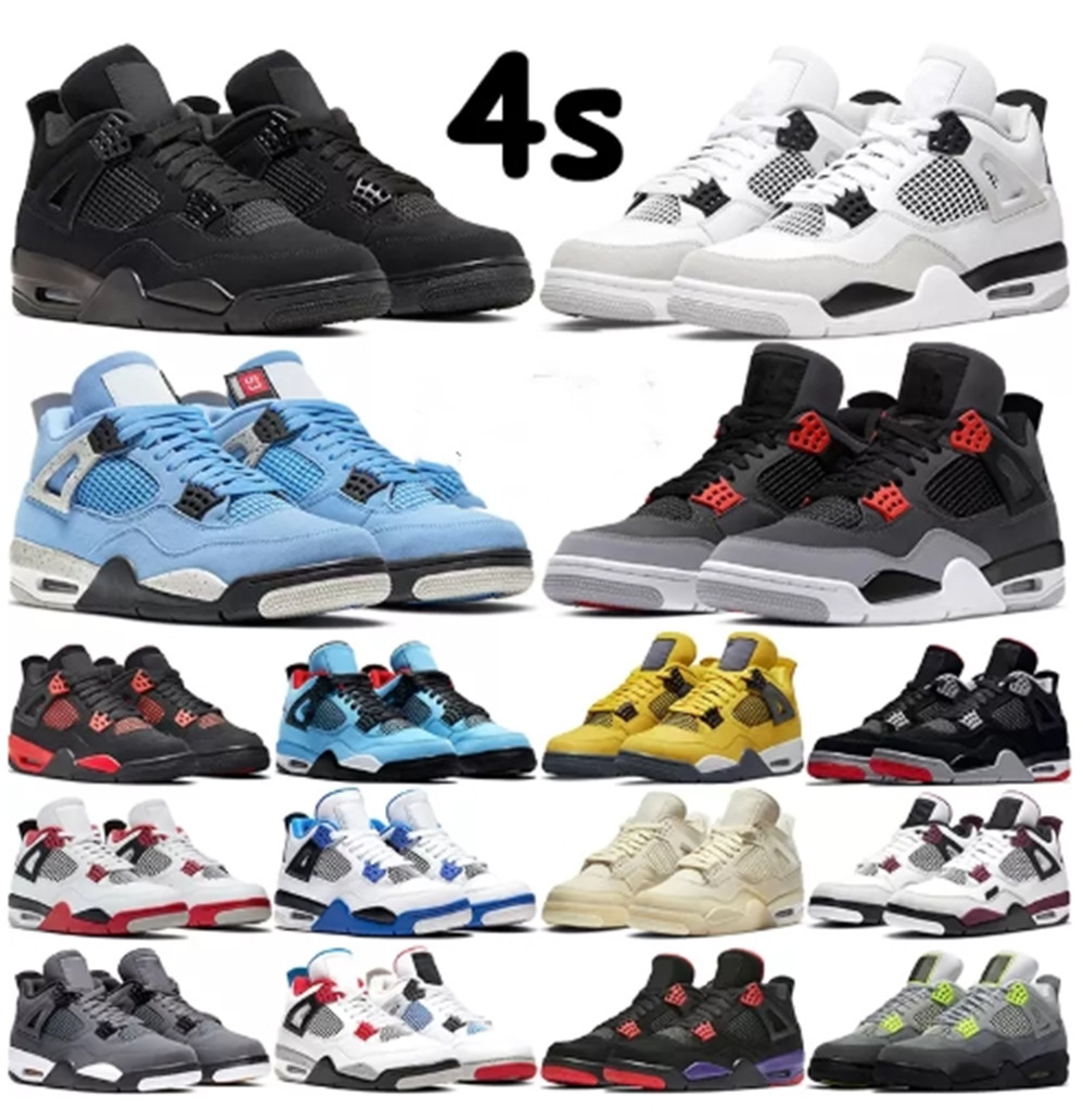 

jumpman 4S OG Air Jorden 4s Basketball Shoes Og Sneakers J4 Ts x Bred Military Black Cat Red Thunder Mens Women Retro Jordas 4 Violet Ore, 31