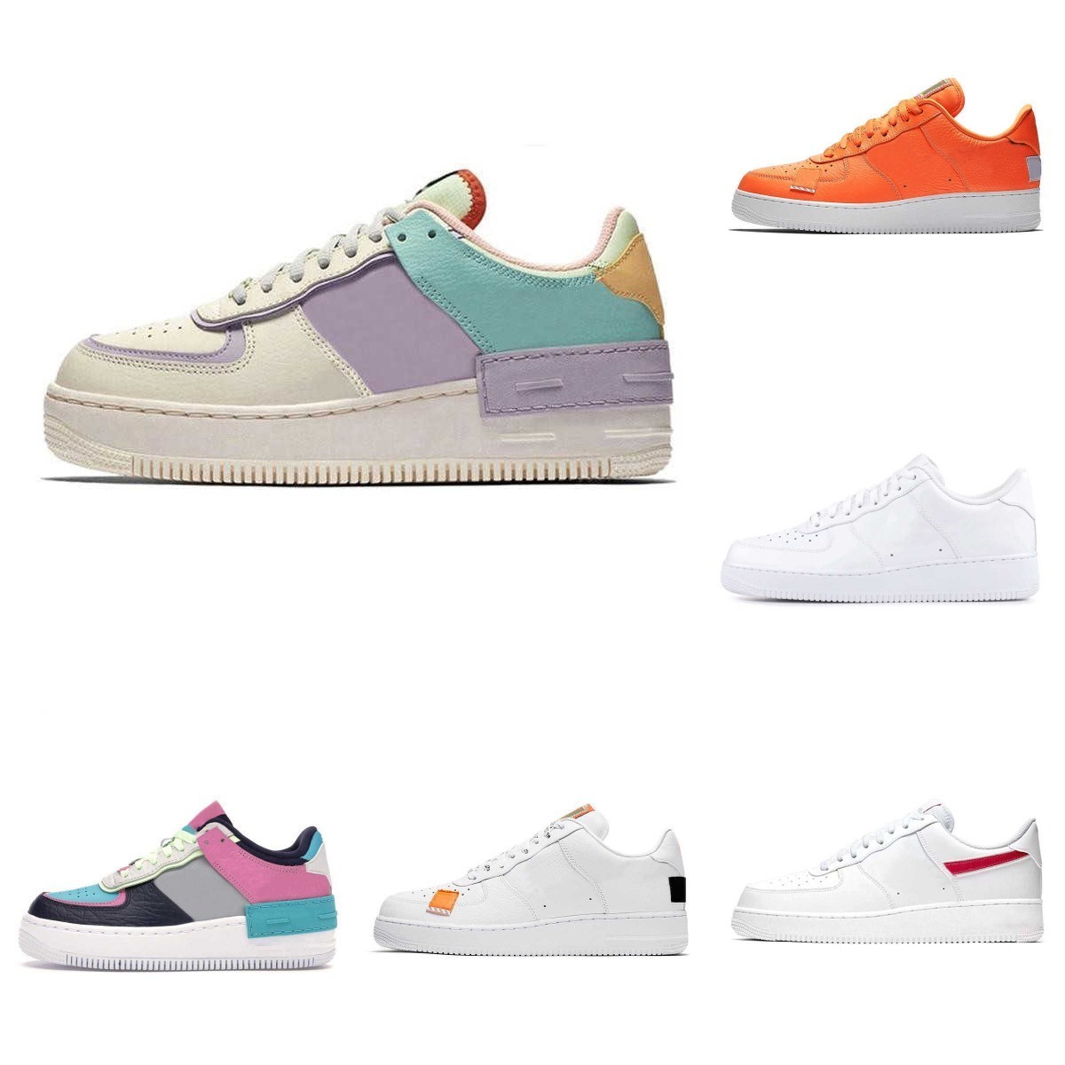 

High Quality Mens Sports Shoes OG Classic Triple White Low FoRCeS Shadow Just Utility Black Wheat Sail Pale Ivory Pastel Beige Airs Women Designers Trainer Sneakers, Please contact us