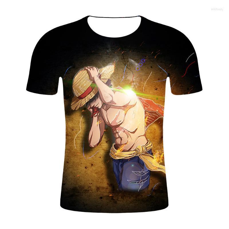 

Men's T-Shirts 2022Fashion One Piece 3D T-Shirt Luffy Straw Hat Japanese Anime Funny T Shirts Men Women ChildO-Neck Black Short Sleeve TshiM, Jt736