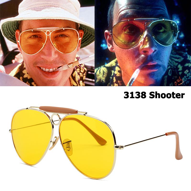 

Sunglasses JackJad Fashion 3138 SHOOTER Style Vintage Aviation Metal Circle Brand Design Sun Glasses With Hood
