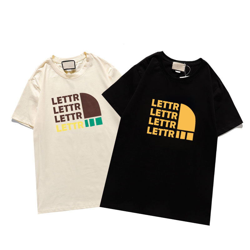 2022 Mens T Shirt Fashion Letter Print TShirts Breathable Short Sleeve Classic Pattern Tees Mans Womans Summer Clothing S-2XL