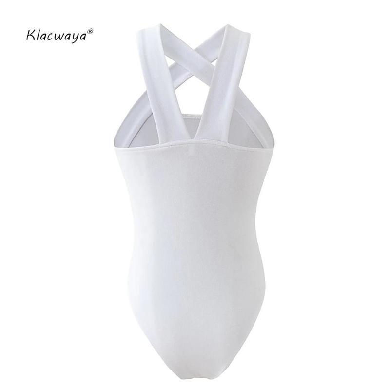 

women solid sexy bodysuits summer fashion ladies skinny club 210521, White