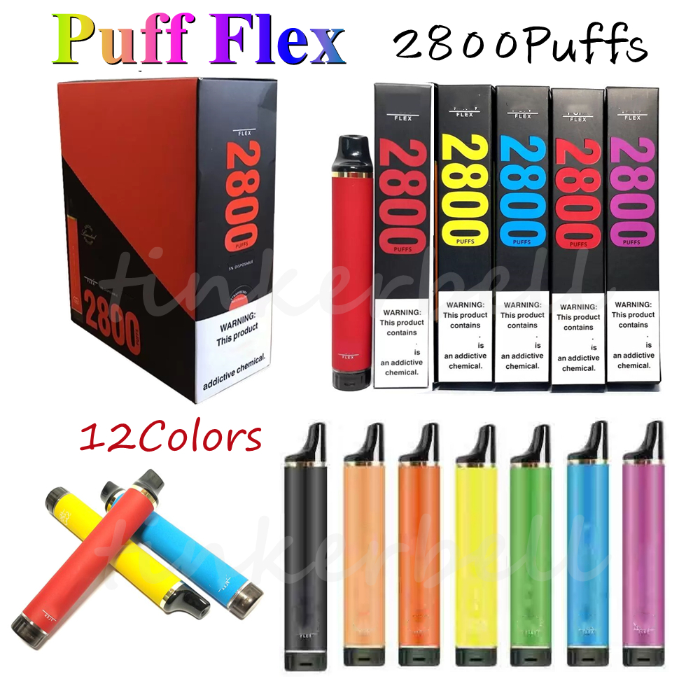 

Original Puff Flex 2800 Puffs Electronic Cigarette High-quality Disposable Vape Device 1500mAh Battery 10ml Cartridge Pen HOT Puffs