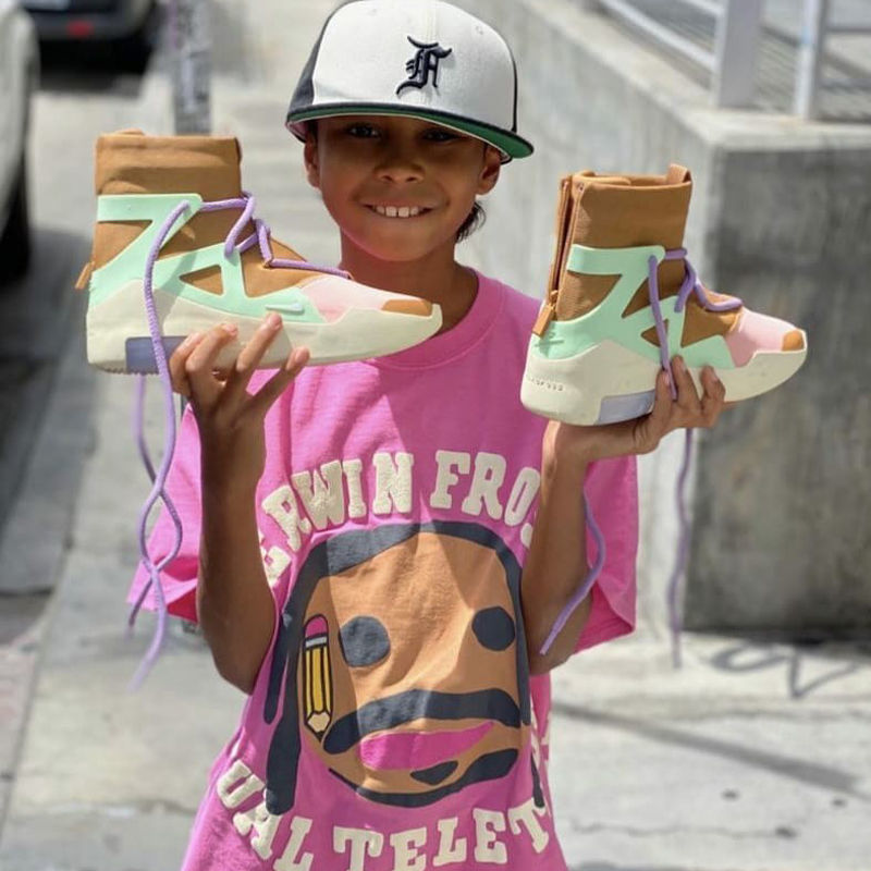 

European and American Cotton CPFM for Kerwin Frost Telethon Round Neck Loose Foam Printing Short-sleeved Charity Pink T-shirt for men and women