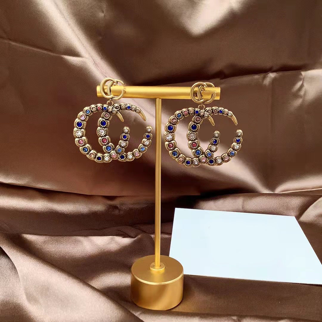 2021 new fashion color Charm earrings aretes for women party wedding engagement lovers gift jewelry-image-772564028