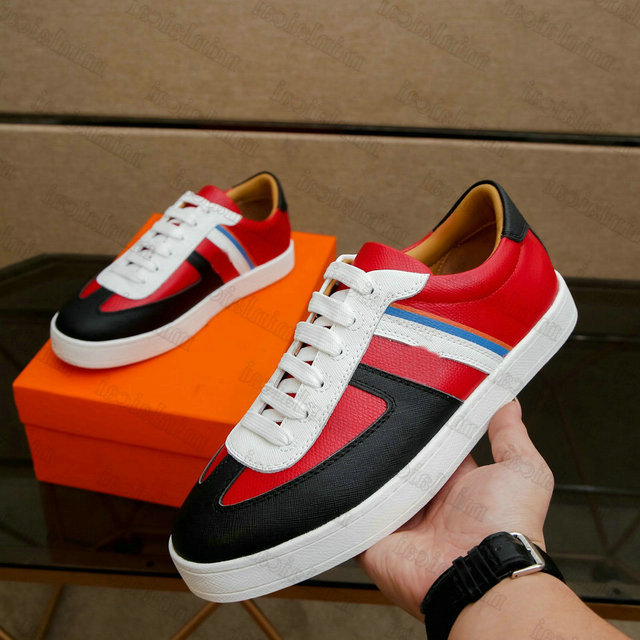 

Shoes Minimalist Mens Designer Boomerang Orange Sneakers Printed In Tricolor Epsom Leather Italy Luxurys Brand Sneaker Trainer Runner Casual, For box fees only;dont pay it alone