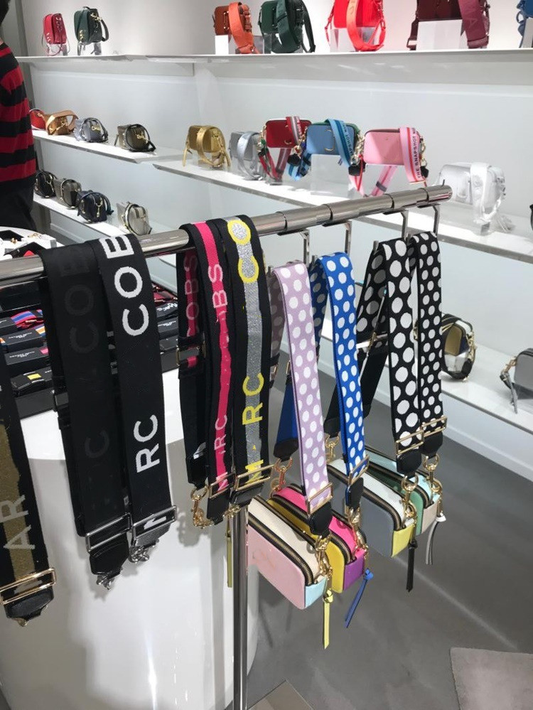 

Camera Bag Handbag Accessories Printing Letter Ribbon with Cow Leather Bags Strap 5cm Wide Shoulder Strap