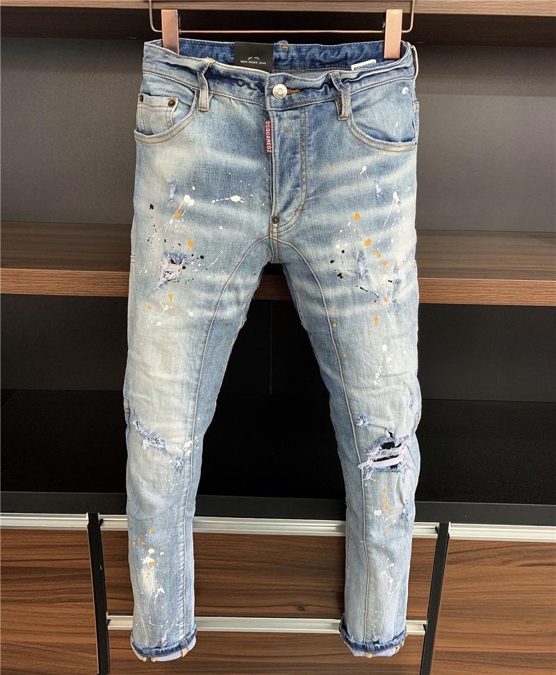 

FW20 New Arrival Top Quality Brand Designer Men Denim Cool Guy Jeans Embroidery Pants Fashion Holes Trousers Italy DSQUAREDs DSQ2s DSQs GZl, A368