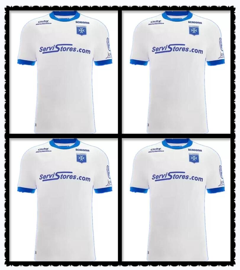 

22 23 maillot de foot AJ Auxerre soccer jerseys home white 2022 2023 Gauthier Hein Hamza Sakhi Alexis Trouillet Gaetan Charbonnier Mathias Autret football shirt