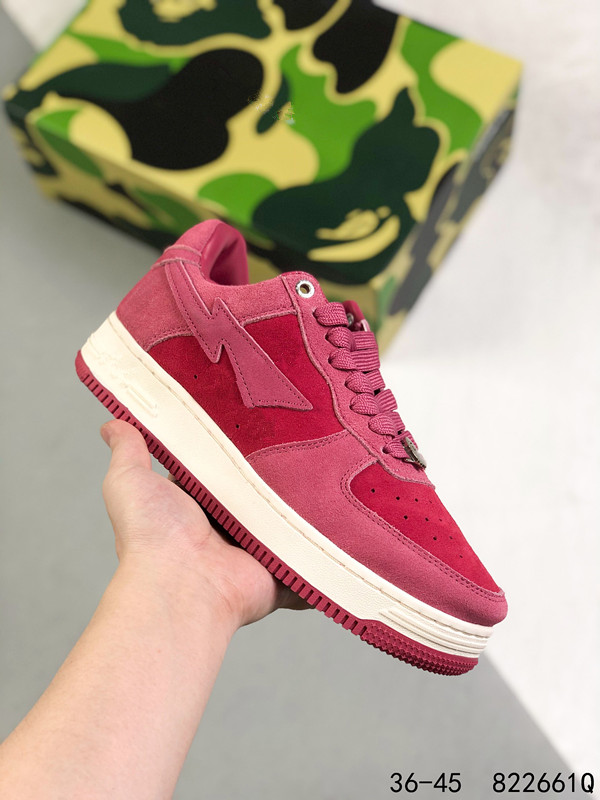 

2022 High Quality Classical Restoration Skate Shoes Luxury Designer Shoes Man And Woman Footsoldier BAPESTA Leather Spliced Casual Shoess, Orange