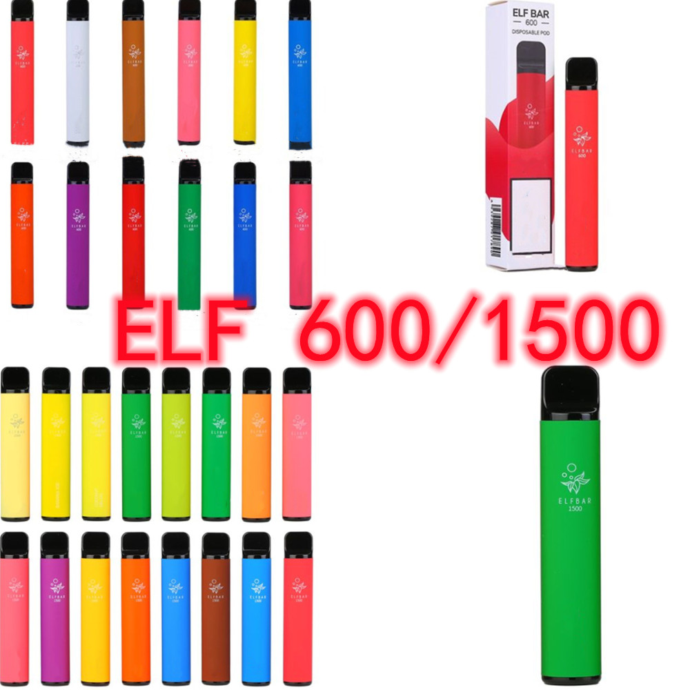 

Elf Bar Disposable E Cigarettes Pod Device 1500 Puffs/600 850mAh Battery 4.8ml Prefilled Cartridge Vape Pen Vs Puff Plus XXL