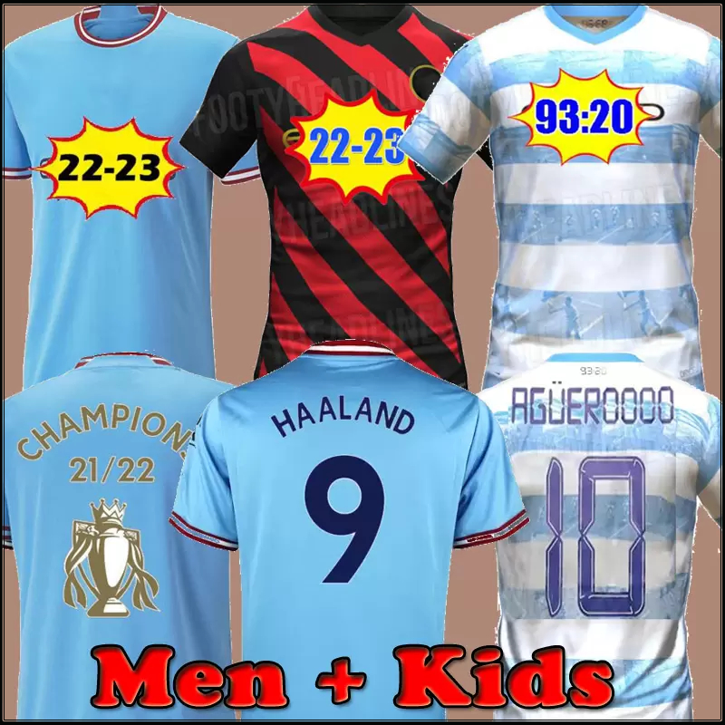 

22 23 Erling Haaland SOCCER JERSEYS Agueroooo anniversary GREALISH STERLING MANS CITIES G.JESUS DE BRUYNE FODEN 2022 2023 football tops shirts kids kit, Kids 22 23 away