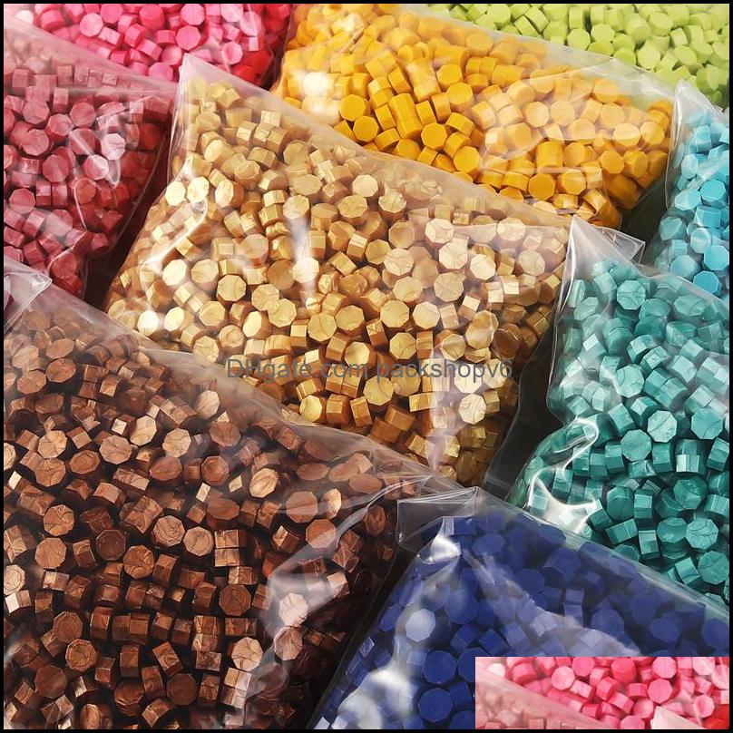 Autres bijoux de perles en vrac 100pcs rétro octogone scellant du sceau de cire de tampon de sceau de cire pour le mariage vintage artisanat de d