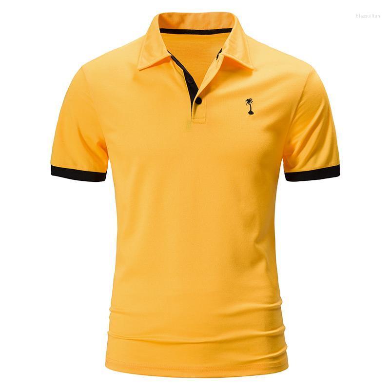 

Men' Polos Summer Short Sleeve Shirt Men Fashion Shirts Casual Slim Solid Color Business Men' ClothingMen' Men'sMen' Bles22, Black
